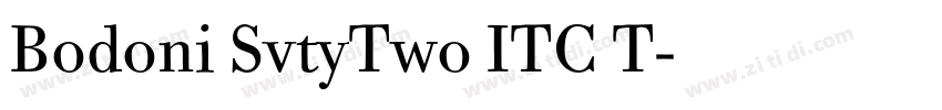 Bodoni SvtyTwo ITC T字体转换